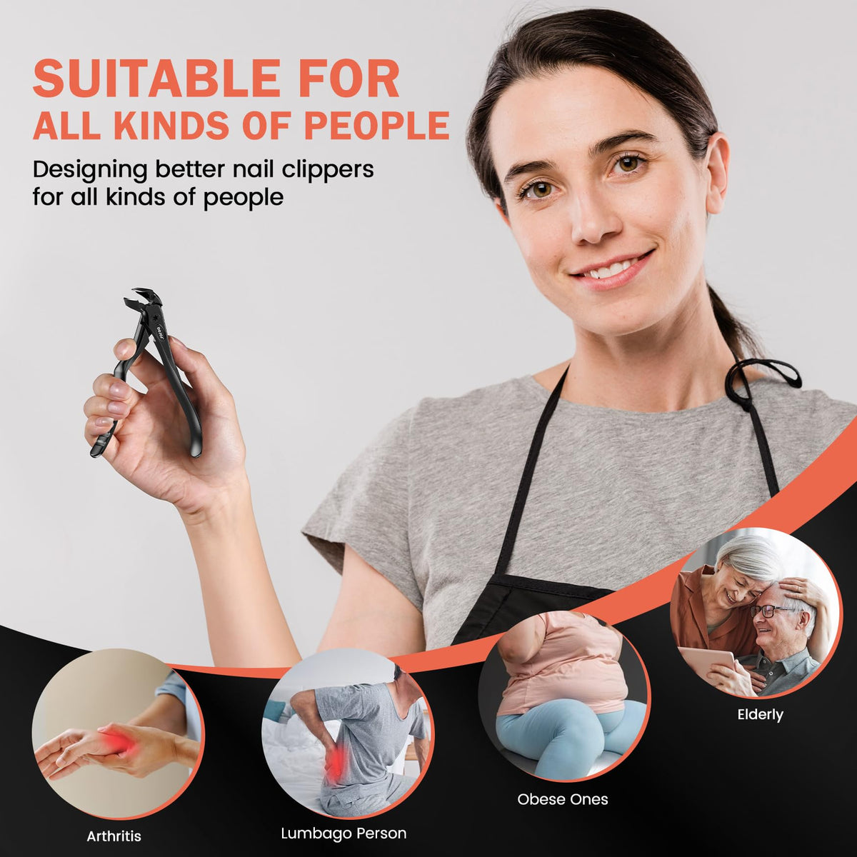 BEZOX Toenail Clippers black model packaging