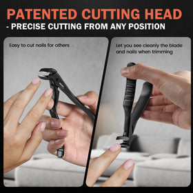 BEZOX Toenail Clippers on a bathroom counter