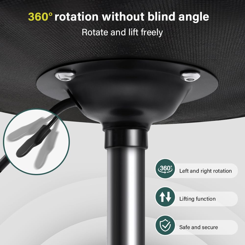 BFTOU Black Classic Swivel Stool in a salon setting
