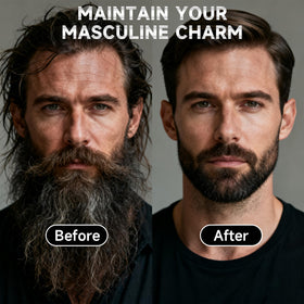 BFWood travel-ready beard grooming kit displayed on a table