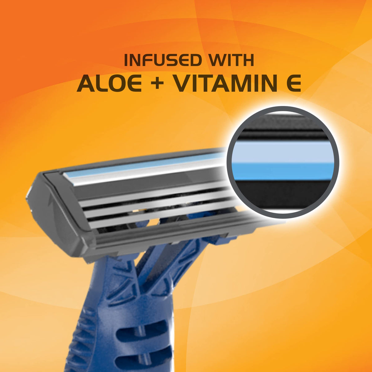 BIC Comfort 3 Advance Disposable Razors side view