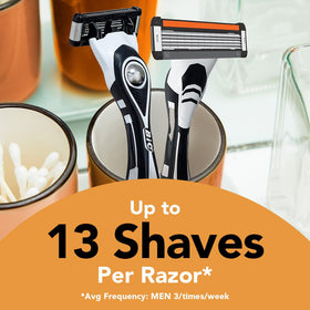 BIC Flex 5 razor lubricating strip with aloe and vitamin E