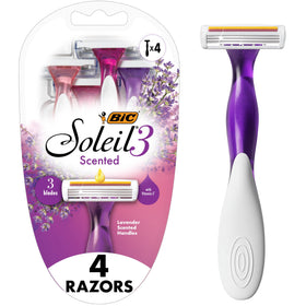 BIC Soleil 3 Scented Disposable Razors front view in packaging