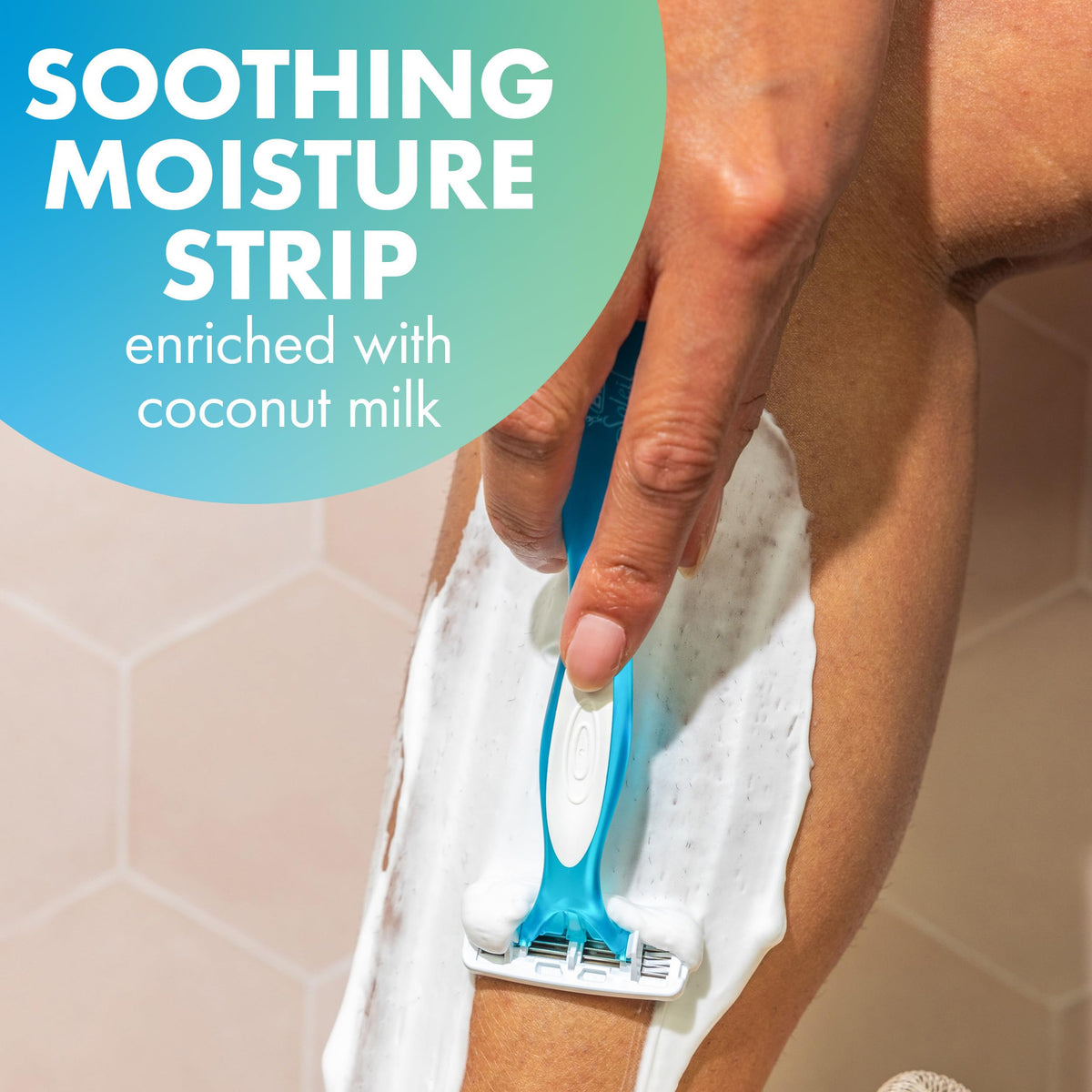 BIC Soleil 4 Disposable Razors in a shower caddy