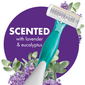 BIC Soleil 4 Escape Disposable Razors with lavender scented handle
