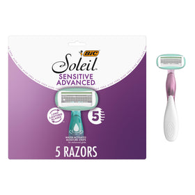 BIC Soleil 5 Sensitive Women's Disposable Razors pack front view