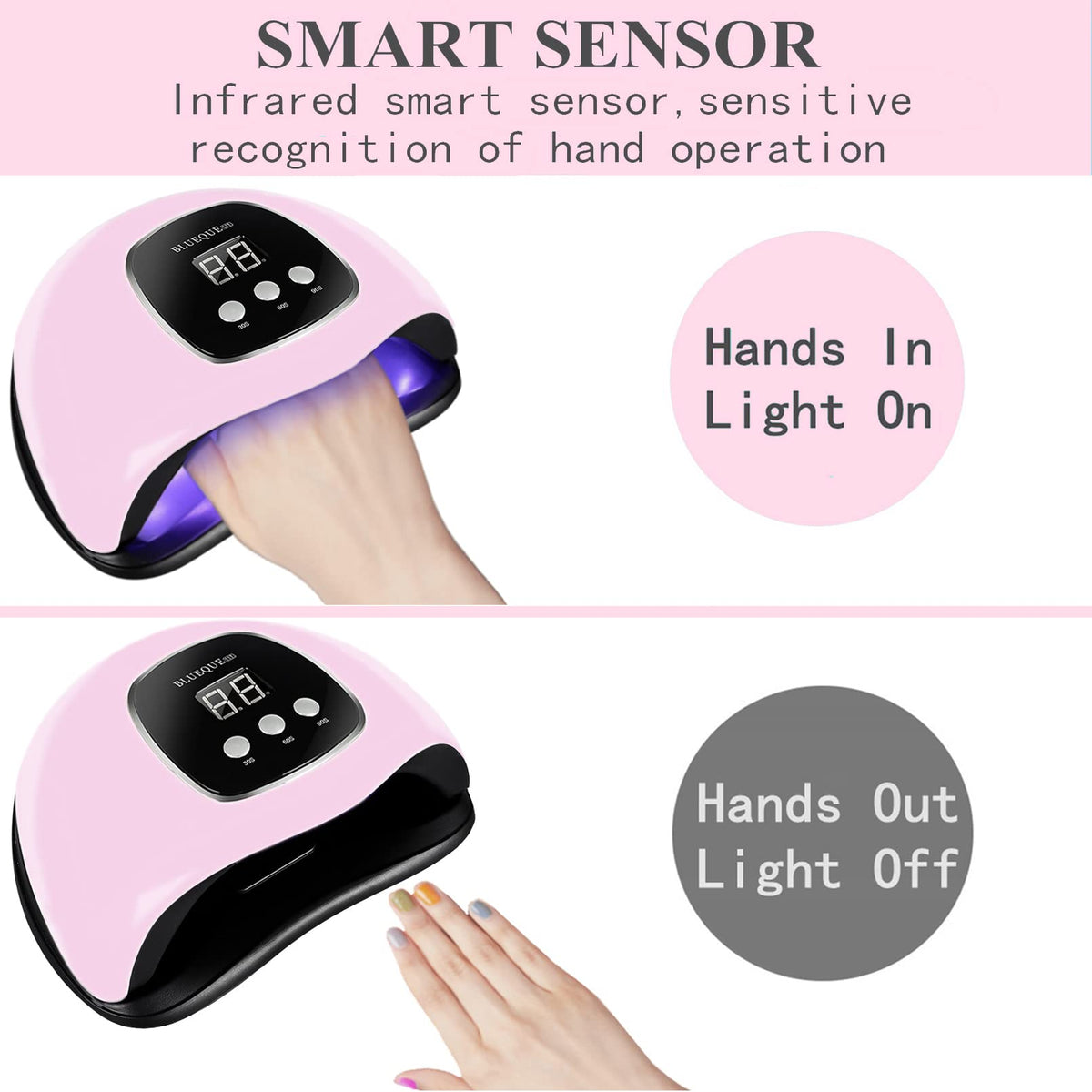 BIGBEAR UV Nail Lamp with detachable design for easy cleaning