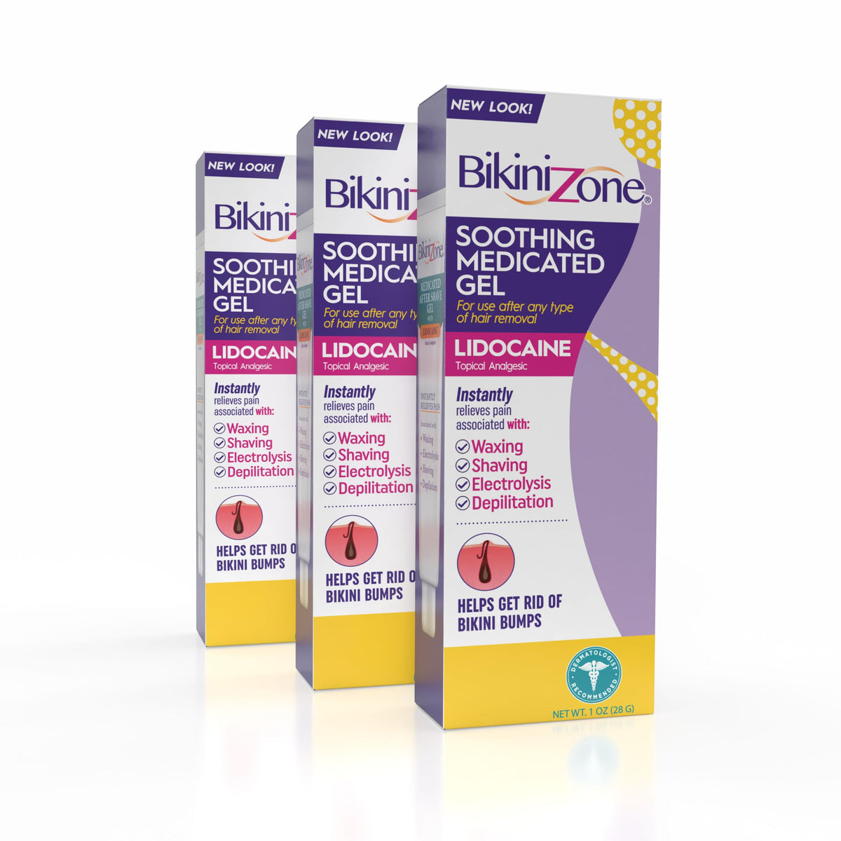 Bikini Zone Medicated After Shave Gel 1 Oz front view