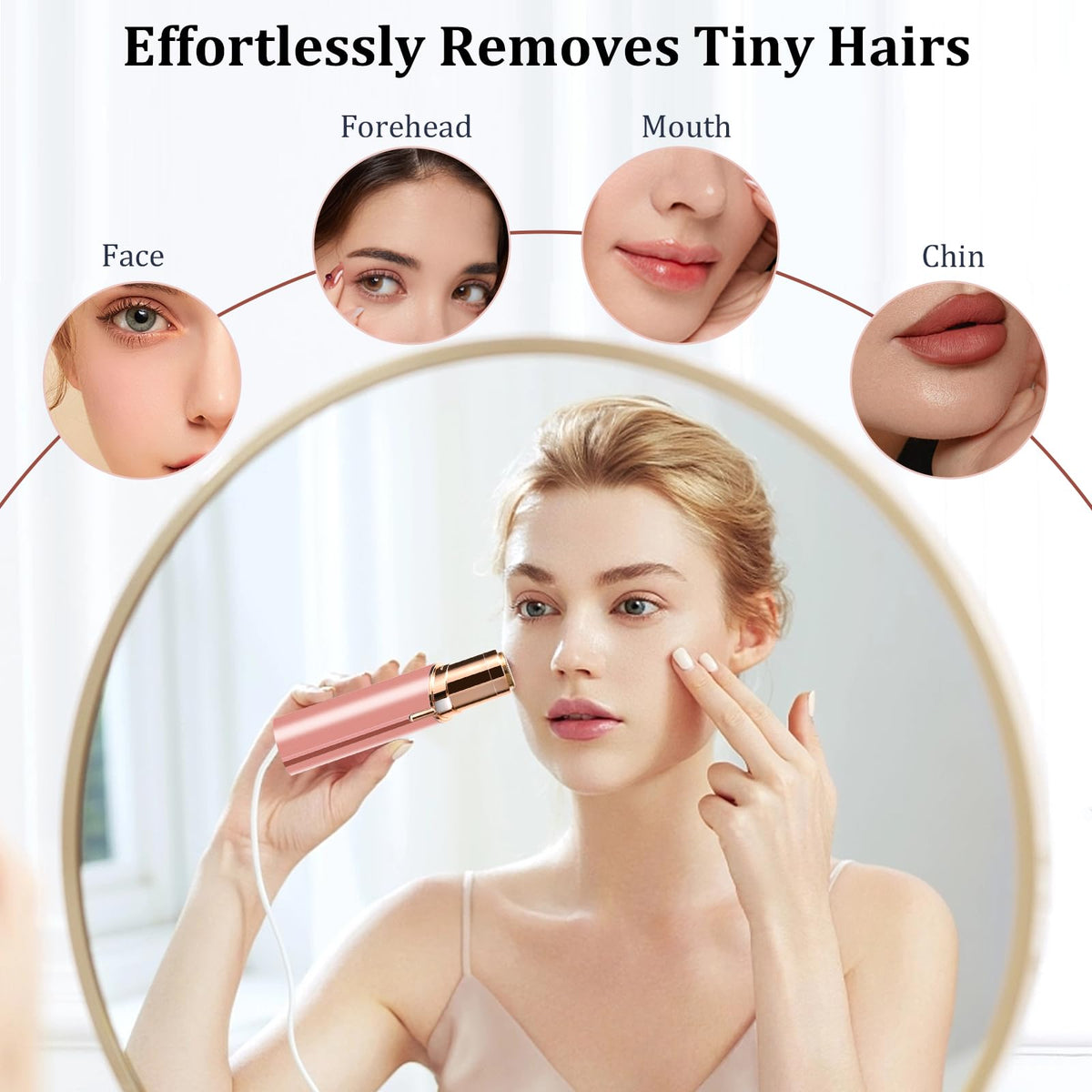 bikurpia Facial Hair Removal Device in a beauty bag for travel