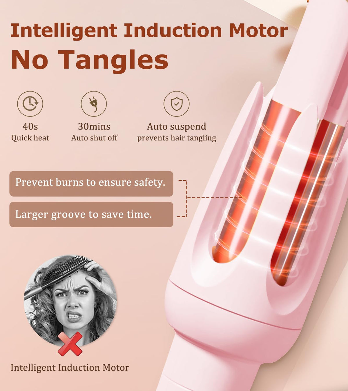 BILITOK Auto Hair Curler in use creating curls