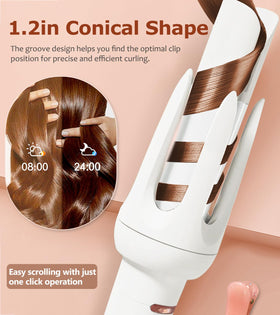 BILITOK Auto Hair Curler showing temperature settings