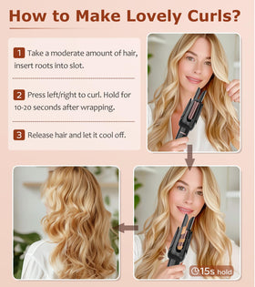 BILITOK Auto Hair Curler with 360° swivel power cord