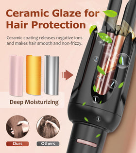 BILITOK Auto Hair Curler with accessories including comb and hair clips