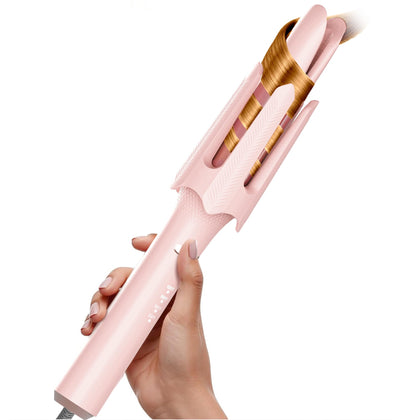 BILITOK Auto Rotating Hair Curler pink model front view