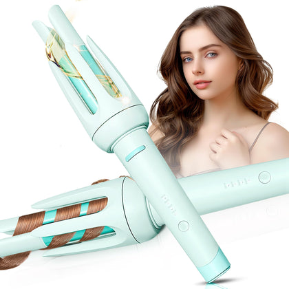 BILITOK Automatic Curling Iron front view in blue
