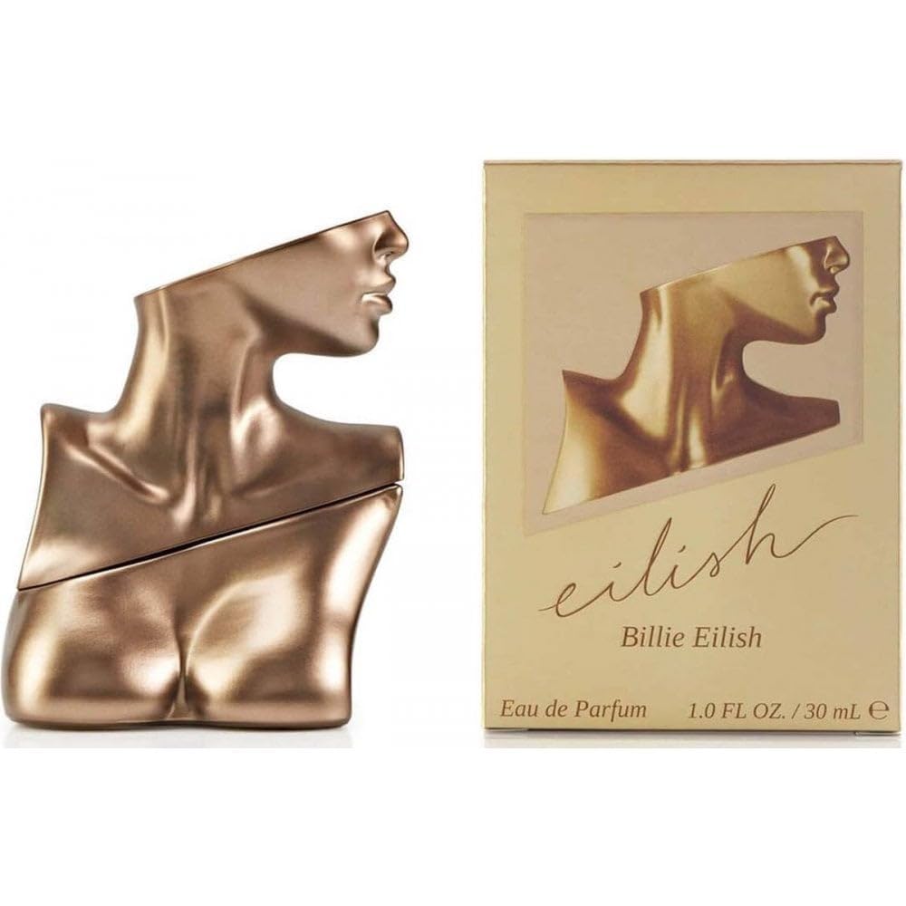 Billie Eilish Eau de Parfum Spray 1.0 Fl Oz gilded bottle close-up