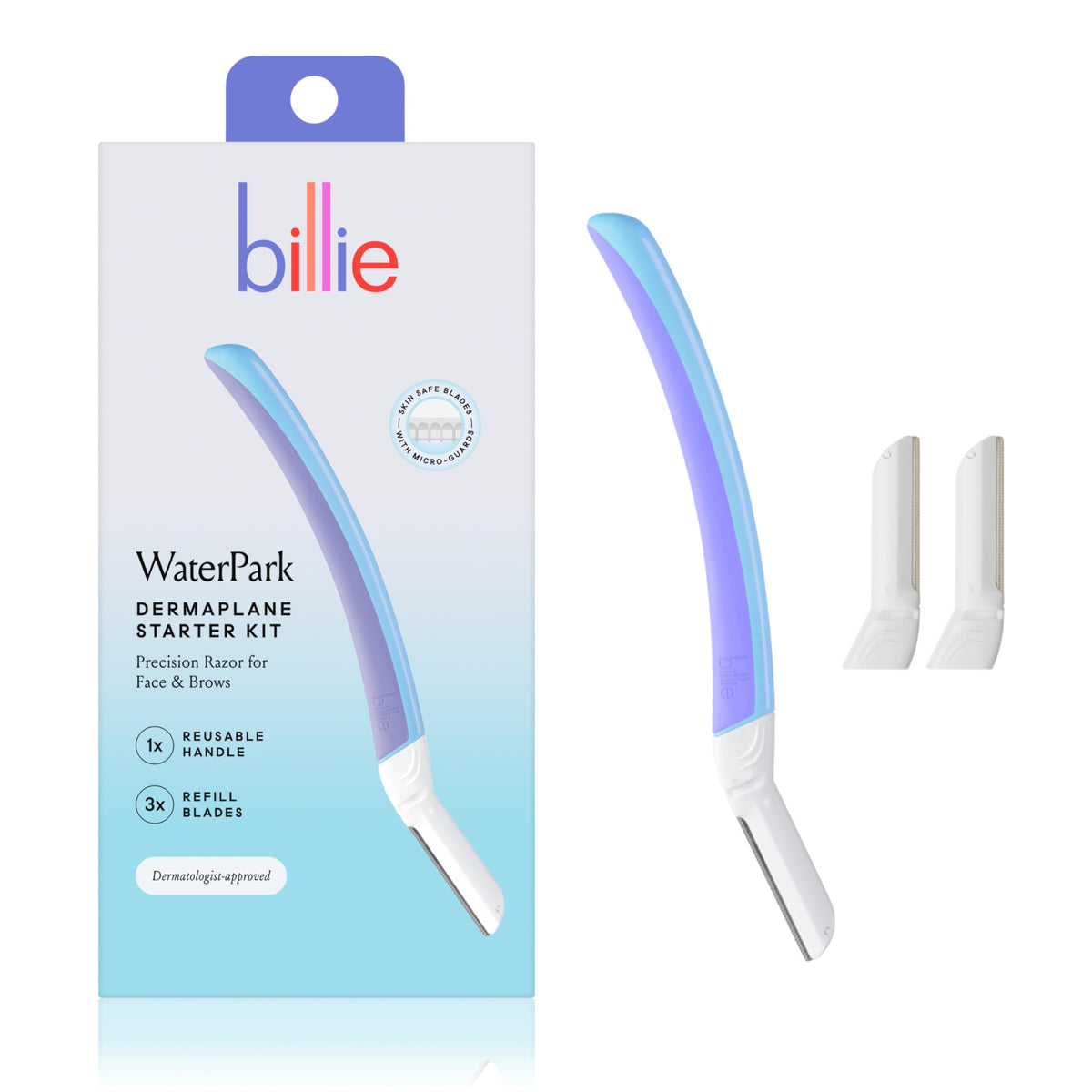 Billie Face Razor for Women with handle and refills