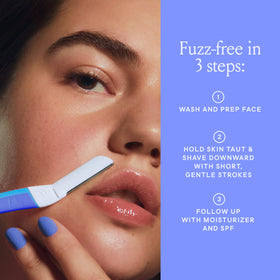 Billie Face Razor handle showing slip-free grip
