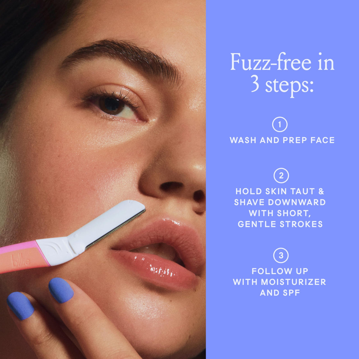 Billie Face Razor packaging with product details