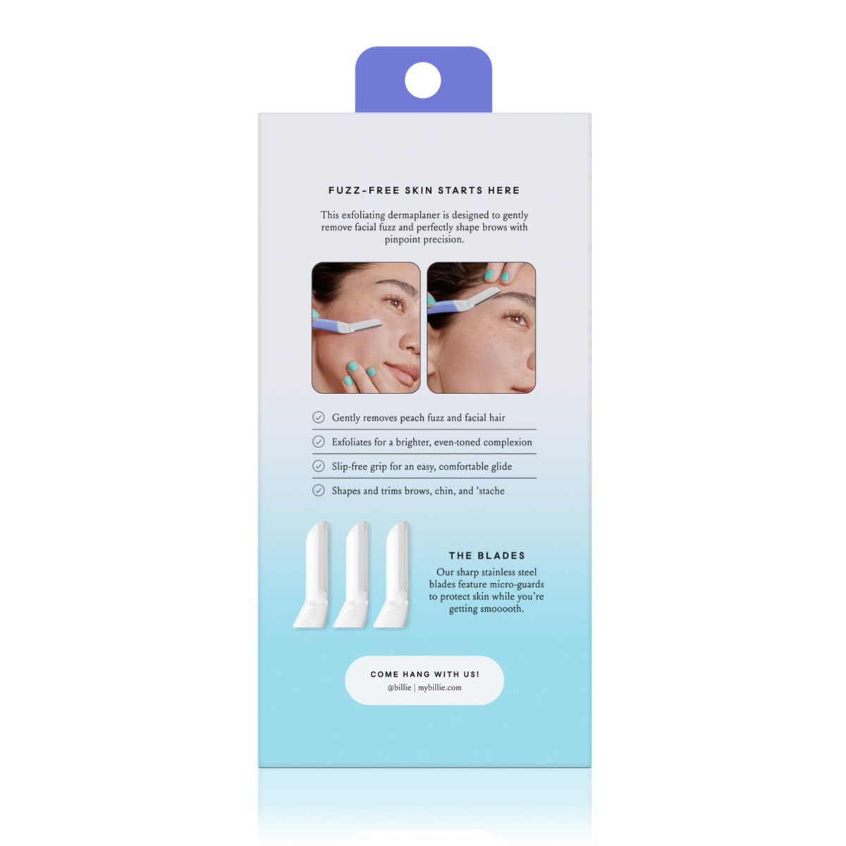 Billie Face Razor with blades and instructions