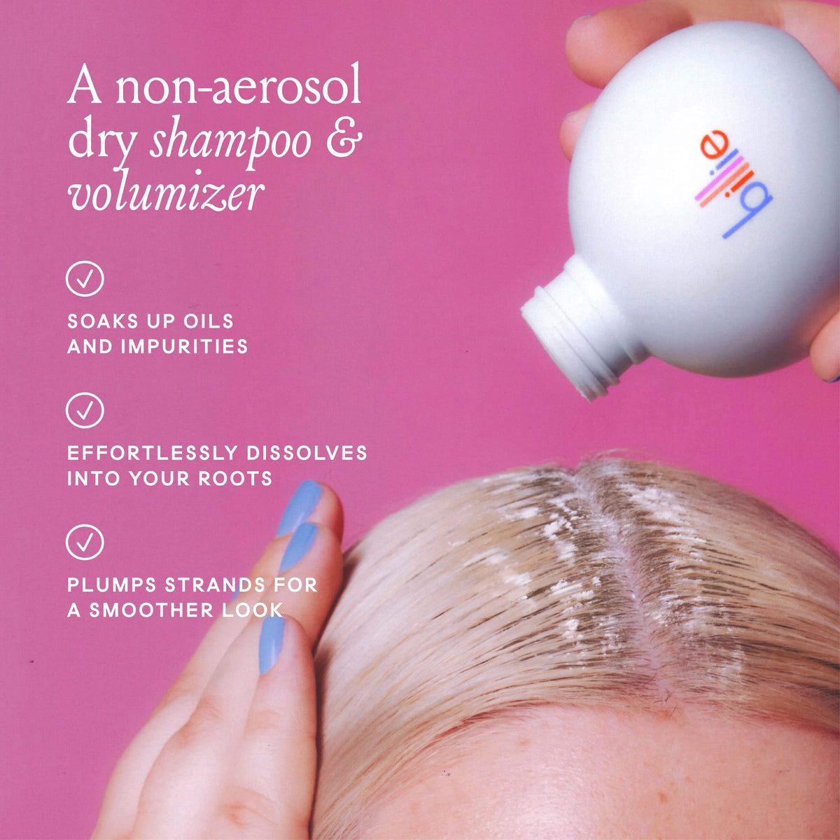 Billie Floof Dry Shampoo Powder showing packaging details
