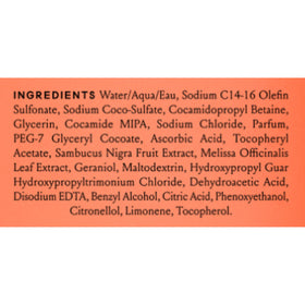 Billie Glow Body Wash ingredients list