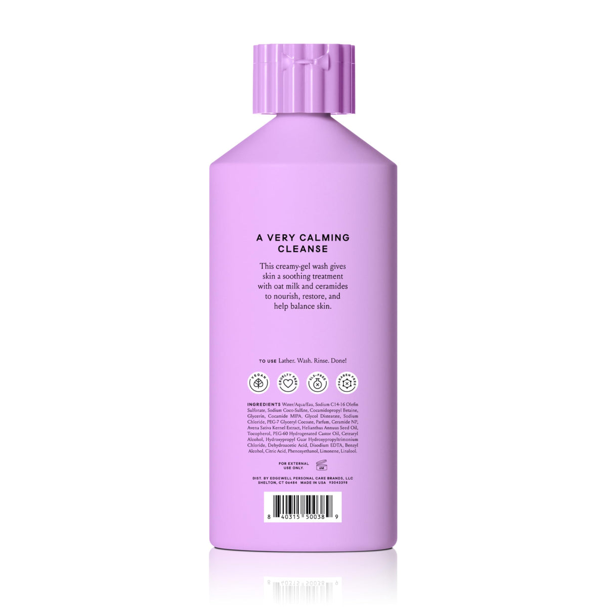 Billie Soothe Body Wash Lavender Milk with ingredients list