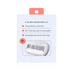 Billie Women's Razor Refill Blades displayed with Whipped Shave Cream