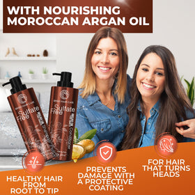 BINGO HAIR CARE Moroccan Argan Oil Shampoo bottle close-up