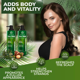 BINGO HAIR CARE Tea Tree Conditioner application on hair