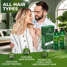 BINGO HAIR CARE Tea Tree Shampoo and Conditioner lifestyle scene