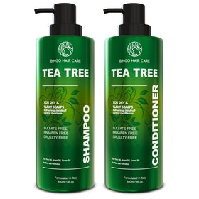 BINGO HAIR CARE Tea Tree Shampoo front view 14 Fl Oz