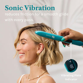 BIO IONIC 10X Styling Iron in use on straight hair