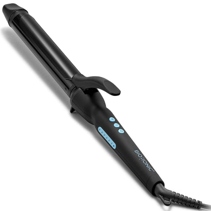 BIO IONIC Long Barrel Curling Iron front view with 1.25 inch barrel
