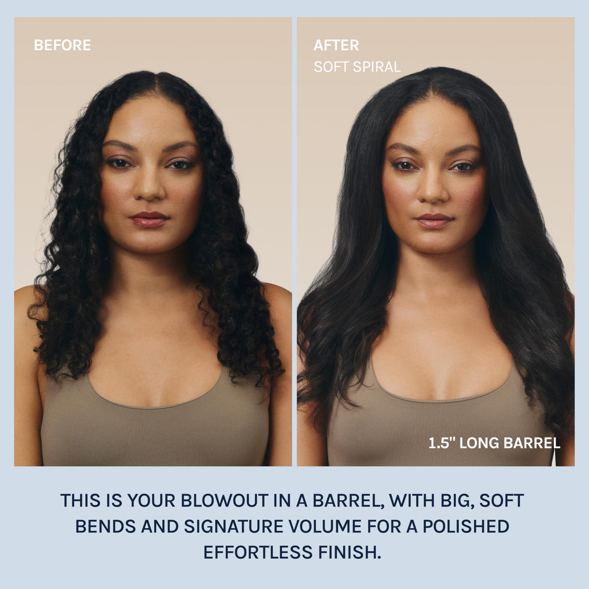 BIO IONIC Long Barrel Curling Iron in use styling hair