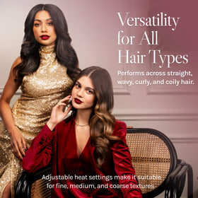 BIO IONIC Long Barrel Curling Iron Velvet Rouge close-up of barrel