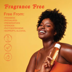 Bio-Oil application on skin with natural background