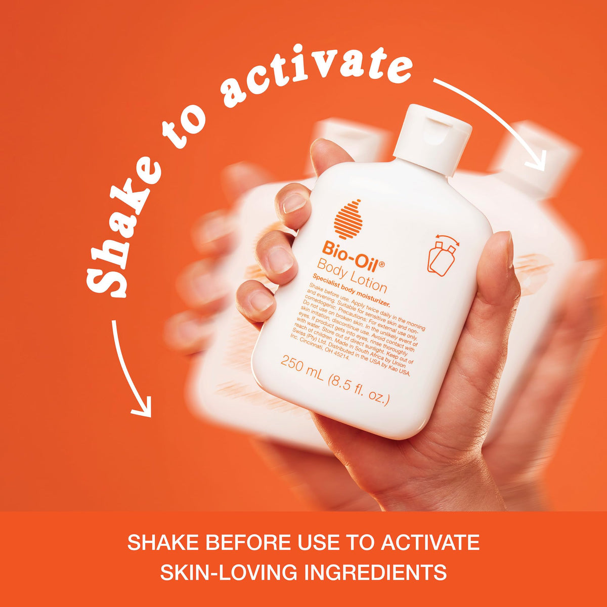 Bio-Oil Moisturizing Body Lotion shown in a lifestyle setting