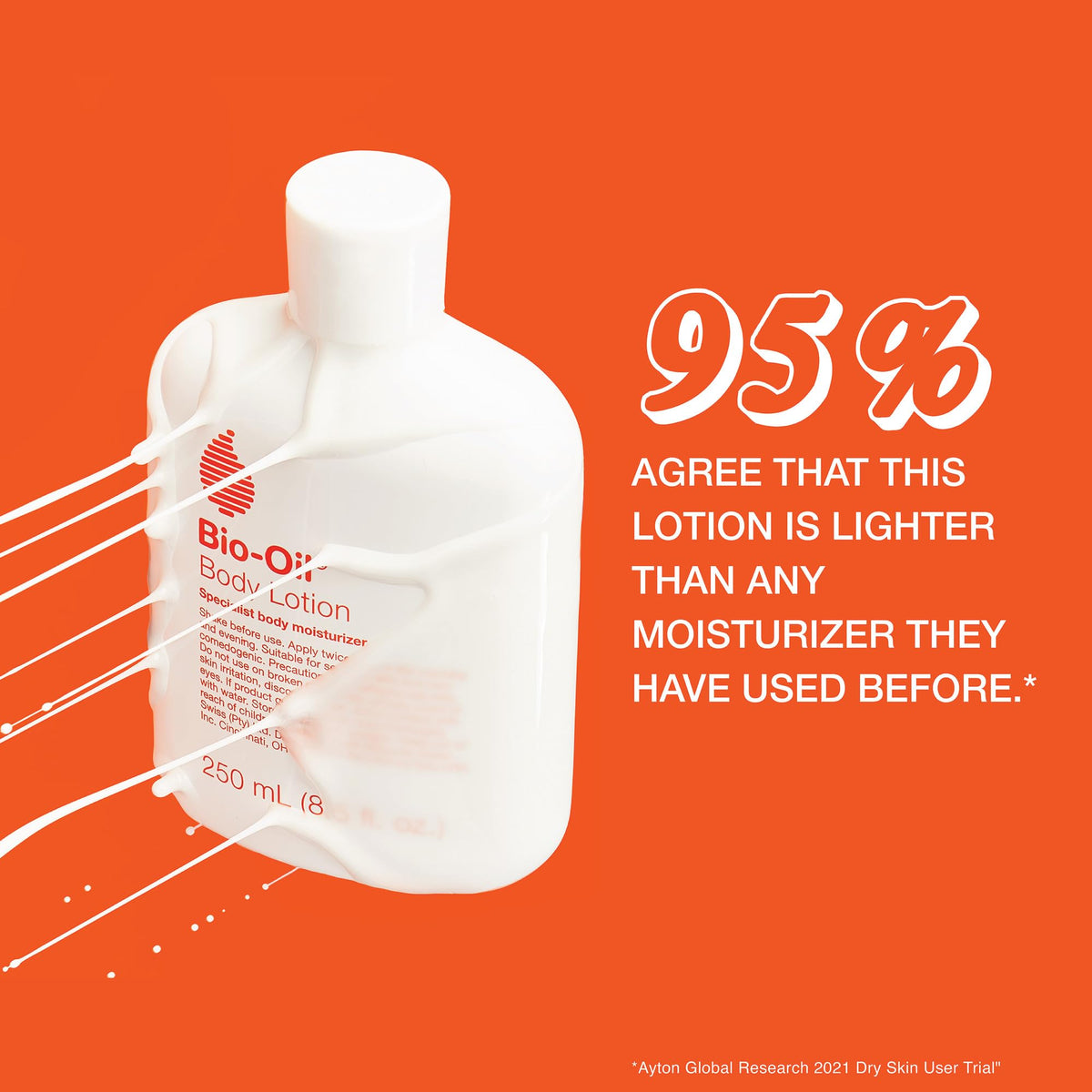 Bio-Oil Moisturizing Body Lotion side view showing bottle design