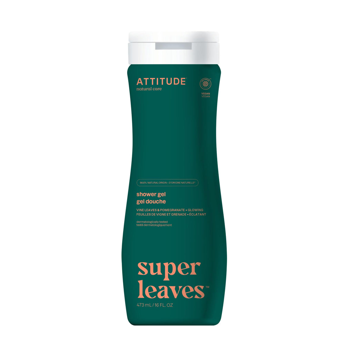 BIO SPECTRA ATTITUDE Body Wash Red Vine Leaves front view