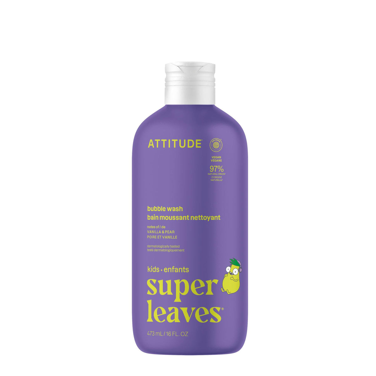 BIO SPECTRA ATTITUDE Bubble Wash for Kids 16 Fl Oz front view