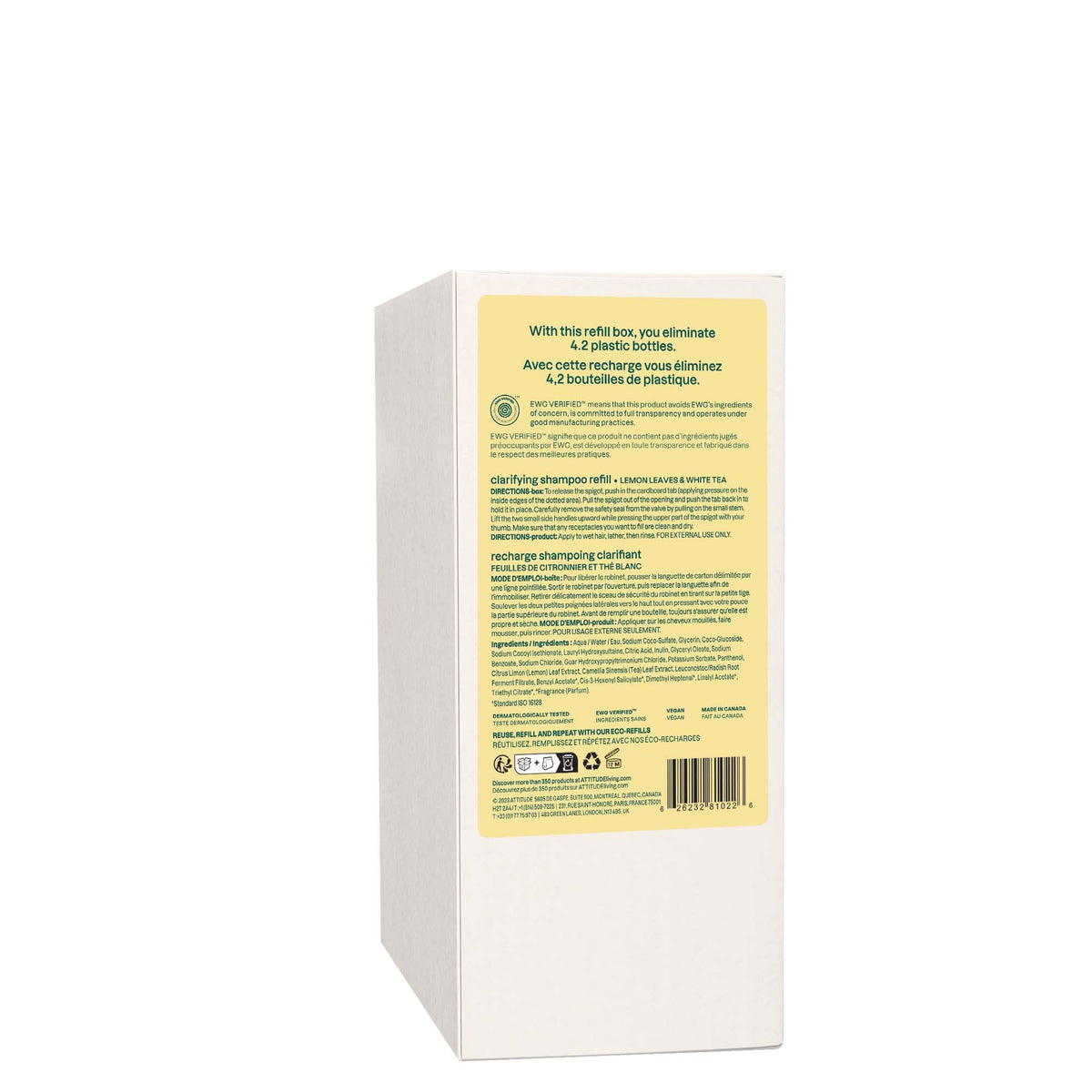 BIO SPECTRA ATTITUDE Clarifying Hair Shampoo bulk refill packaging