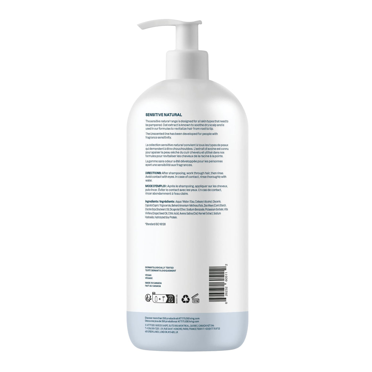 BIO SPECTRA ATTITUDE Hair Conditioner in bathroom setting