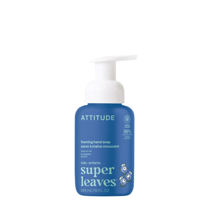 BIO SPECTRA ATTITUDE Kids Foaming Hand Soap 10 Fl Oz Blueberry front view