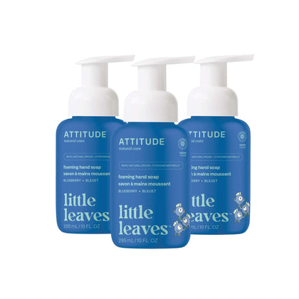 BIO SPECTRA ATTITUDE Kids Foaming Hand Soap 3-Pack in blueberry scent