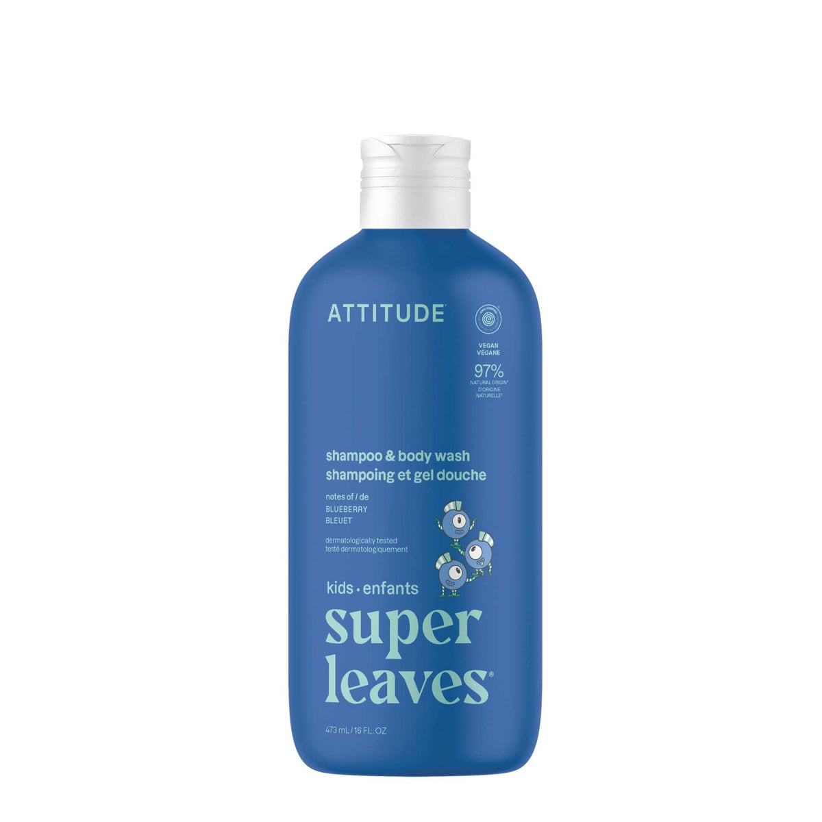 BIO SPECTRA ATTITUDE Kids Shampoo and Body Wash 16 Fl Oz front view