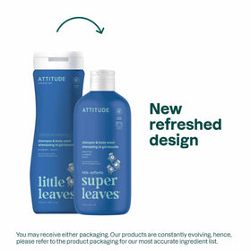 BIO SPECTRA ATTITUDE Kids Shampoo and Body Wash bottle with blueberry design