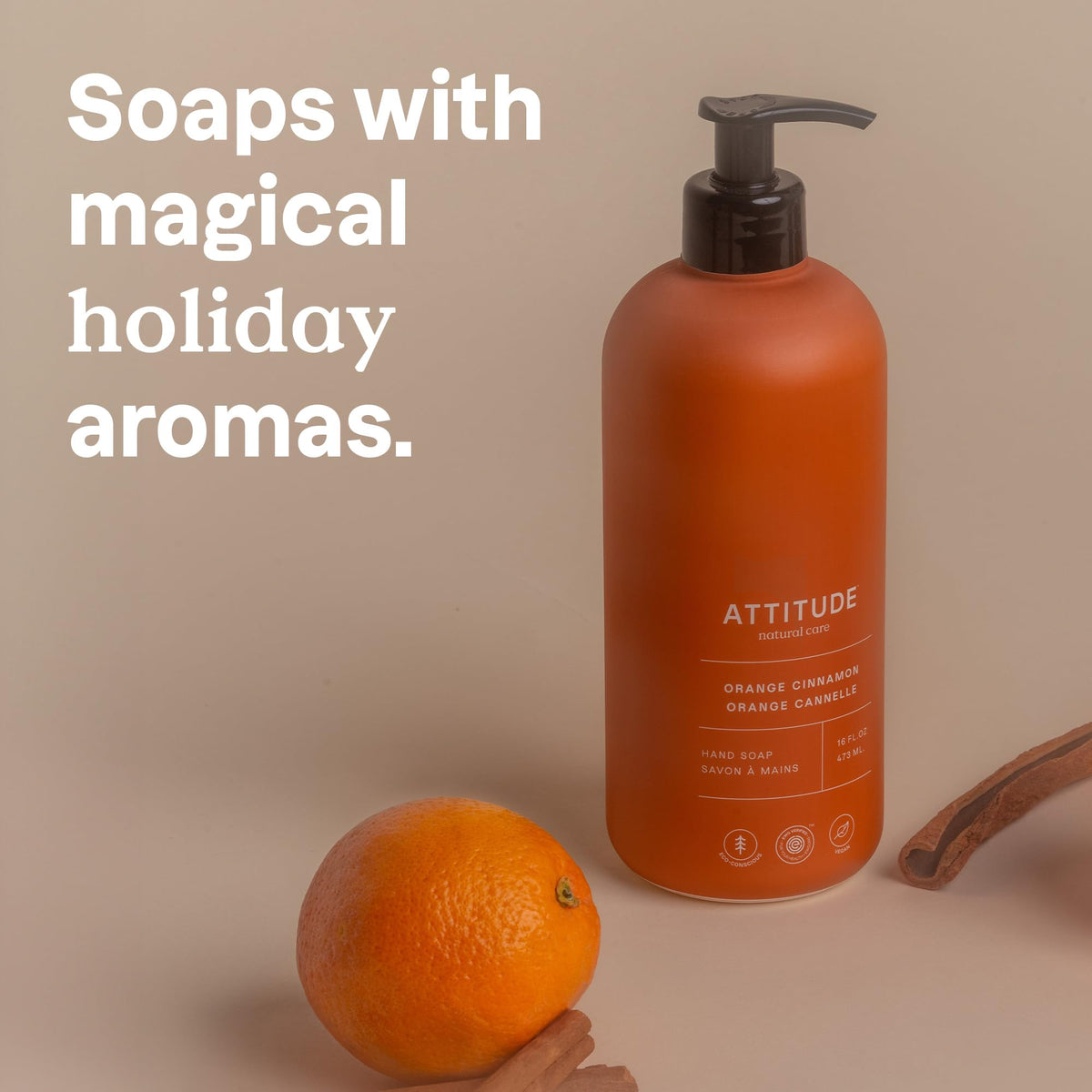 BIO SPECTRA ATTITUDE Liquid Hand Soap 16 Fl Oz side view