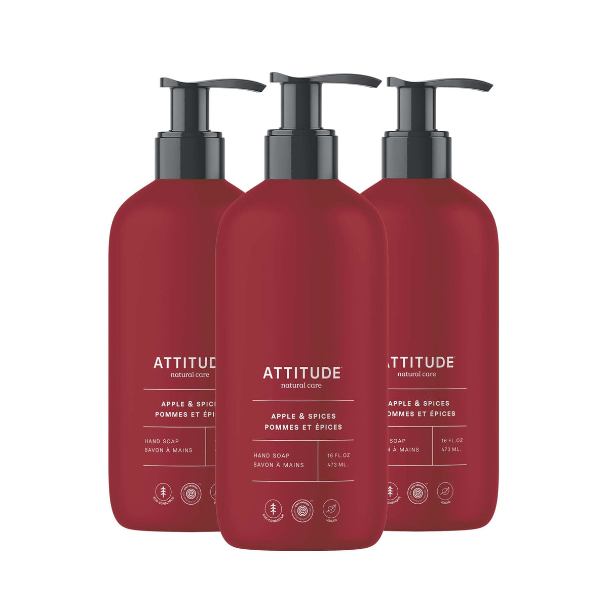 BIO SPECTRA ATTITUDE Liquid Hand Soap Apple & Spices front view