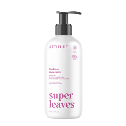 BIO SPECTRA ATTITUDE Liquid Hand Soap Coconut & Wild Berries front view